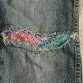 Sewing Patch On Jeans